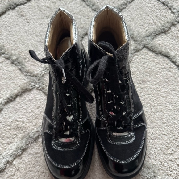 Kandahar black combat boots lace up Urban Hikers silver 38 / 7.5 - Picture 11 of 12